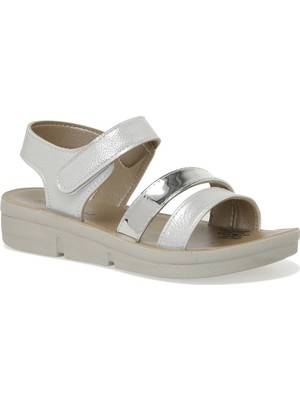 Polaris 162847.Z3FX Gümüş Kadın Comfort Sandalet
