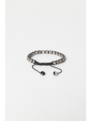 ALTINYILDIZ CLASSICS Erkek Siyah Doğal Taş Boncuk Bileklik