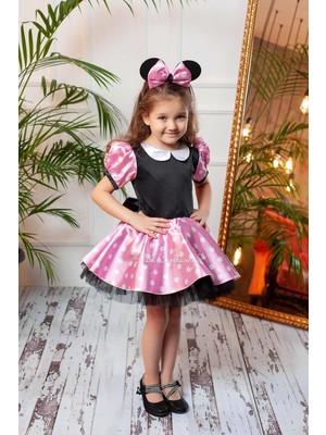 Pan Kostüm & Tasarım Minnie Mouse Çocuk Kostümü Pembe