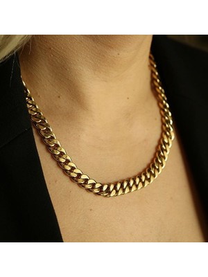 By Milo Jewellery Basic Bold  Gurmet Zincir Altın Kolye