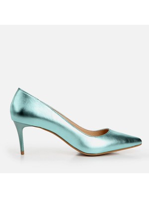 Hotiç 01AYH263860A820 Hakiki Deri Açık Yeşil Kadın Stiletto
