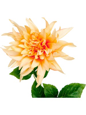 Q-Art Dekoratif Dahlia Turuncu Yapay Çiçek - 64 cm