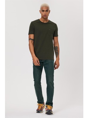 Lee Cooper Twingo Erkek %100 Pamuk O Yaka Pike T-Shirt Haki