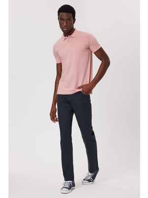 Lee Cooper Twins Erkek %100 Pamuk Polo Yaka T-Shirt Pembe