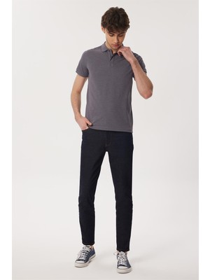 Lee Cooper Miless Erkek %100 Pamuk Polo Yaka T-Shirt Antrasit