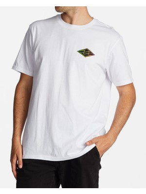 Billabong Crayon Wave Ss Erkek Beyaz  T-Shirt ABYZT01697-WHT