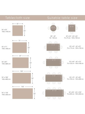 Teotake Bahçe Izgara Masa Örtüsü (Kahverengi, 140*240CM) (Yurt Dışından)