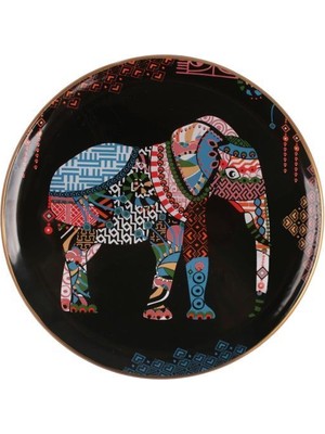 Glore Elephant Siyah Tekli Servis Tabak 26CM