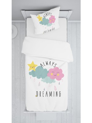 Evmila Renkli Bulutlar Dekorafit Örtü 85