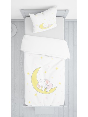 Evmila Pembe Ayda Uyuyan Fil Dekorafit Örtü 73