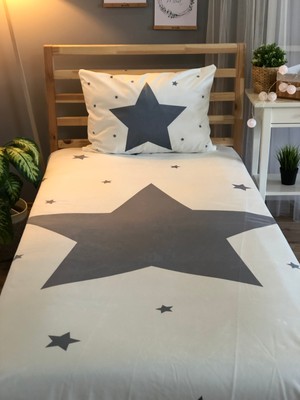 Evmila Gri Yıldızlar Dekorafit Örtü 242