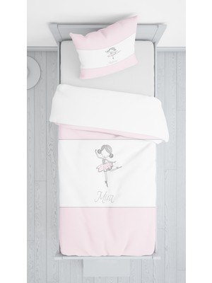 Evmila Pembe Şeritli Balerin Dekorafit Örtü 239