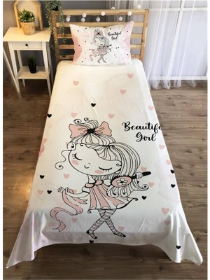 Evmila Prenses Desenli Çocuk Yatak Örtüsü