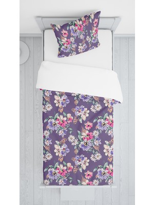 Evmila Dijital Baskılı Çiçekli Örtü Yastık Seti Lldcfp 101