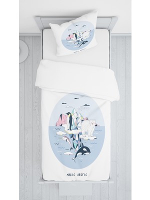 Evmila Dijital Baskı Okyanus Örtü Yastık Seti 1286