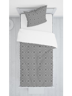 Evmila Dijital Baskılı Modern Örtü Yastık Seti Lldcfp 93