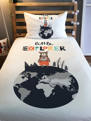 Evmila Gezgin Ayı Desenli Dekorafit Örtü 21