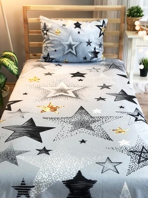Evmila Yıldızlı Dekoratif Yatak Örtüsü YÖ974