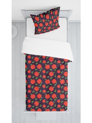 Evmila Dijital Baskılı Çilekli Örtü Yastık Seti Lldcfp 3