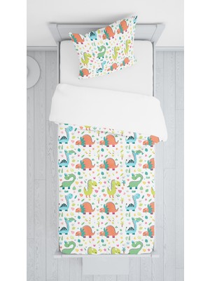 Evmila Dijital Baskılı Lama Desen Örtü Yastık Seti 1620