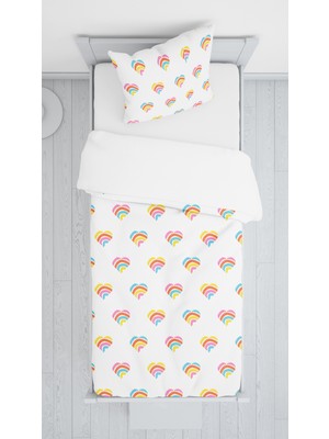 Evmila Dijital Baskılı Renkli Bulut Örtü Yastık Seti Lldcfp 40