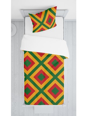 Evmila Dijital Baskılı Modern Örtü Yastık Seti Lldcfp 66