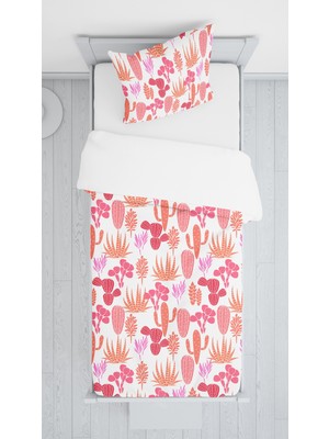 Evmila Dijital Baskılı Kaktüslü Örtü Yastık Seti Lldcfp 17