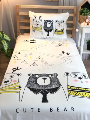 Evmila Sarı Üç Ayı Yollu Dekorafit Örtü 155