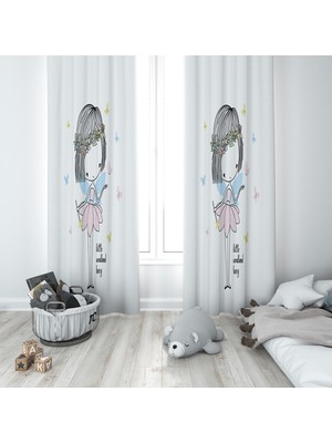 Lolla Evmila Çocuk Odası Desenli Fon Perde