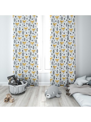 Lolla Evmila Çocuk Odası Desenli Fon Perde