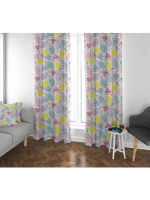 Lolla Evmila Çocuk Odası Desenli Fon Perde