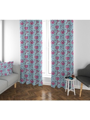 Lolla Evmila Çocuk Odası Desenli Fon Perde