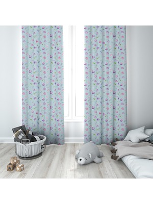 Lolla Evmila Çocuk Odası Desenli Fon Perde