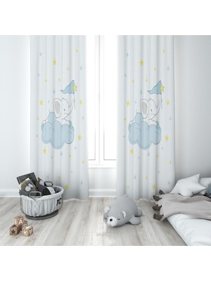 Lolla Evmila Çocuk Odası Desenli Fon Perde