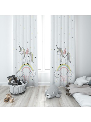 Lolla Evmila Çocuk Odası Desenli Fon Perde