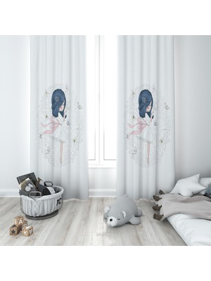 Lolla Evmila Çocuk Odası Desenli Fon Perde