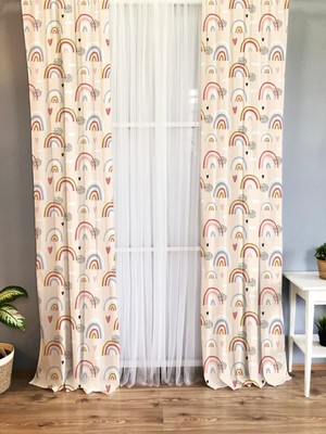 Lolla Evmila Çocuk Odası Desenli Fon Perde