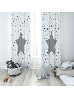 Lolla Evmila Çocuk Odası Desenli Fon Perde