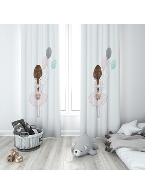 Lolla Evmila Çocuk Odası Desenli Fon Perde