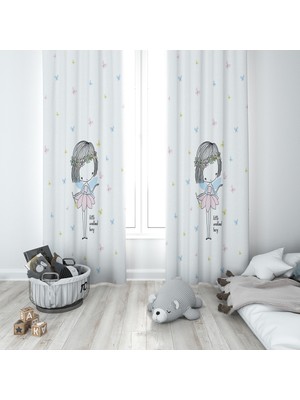 Lolla Evmila Çocuk Odası Desenli Fon Perde