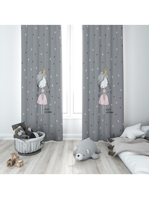 Lolla Evmila Çocuk Odası Desenli Fon Perde