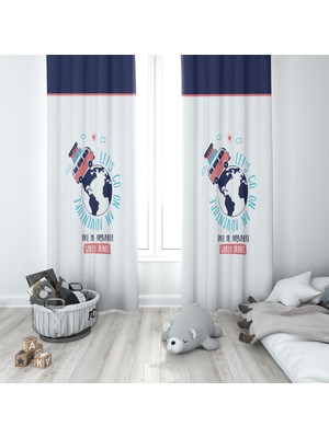 Lolla Evmila Çocuk Odası Desenli Fon Perde