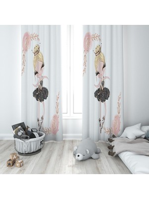 Lolla Evmila Çocuk Odası Desenli Fon Perde