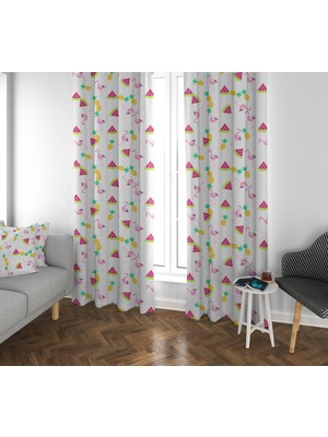 Lolla Evmila Çocuk Odası Desenli Fon Perde