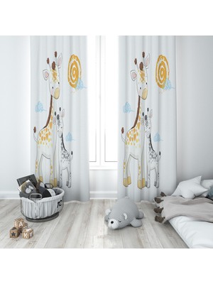 Lolla Evmila Çocuk Odası Desenli Fon Perde