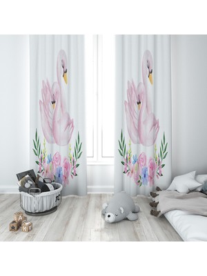 Lolla Evmila Çocuk Odası Desenli Fon Perde