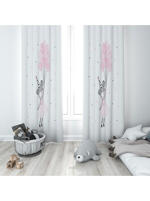 Lolla Evmila Çocuk Odası Desenli Fon Perde