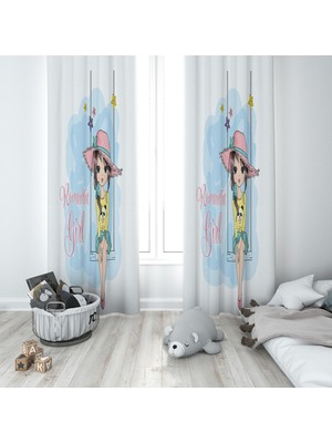 Lolla Evmila Çocuk Odası Desenli Fon Perde