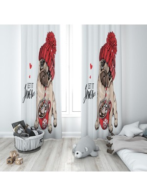 Lolla Evmila Çocuk Odası Desenli Fon Perde