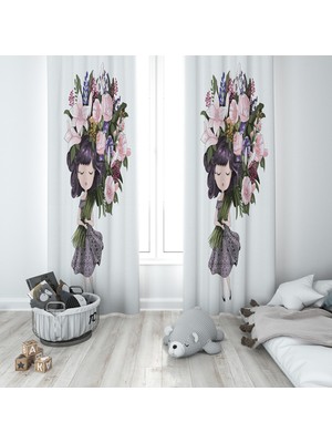 Lolla Evmila Çocuk Odası Desenli Fon Perde